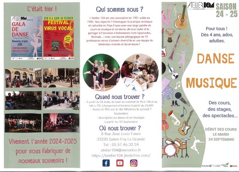 Atelier 104 – École de musique et de danse en Pays Foyen