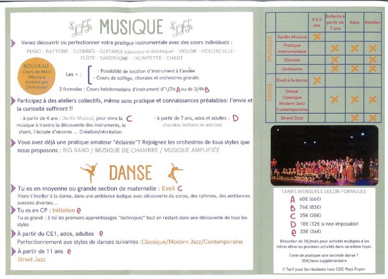 Atelier 104 – École de musique et de danse en Pays Foyen